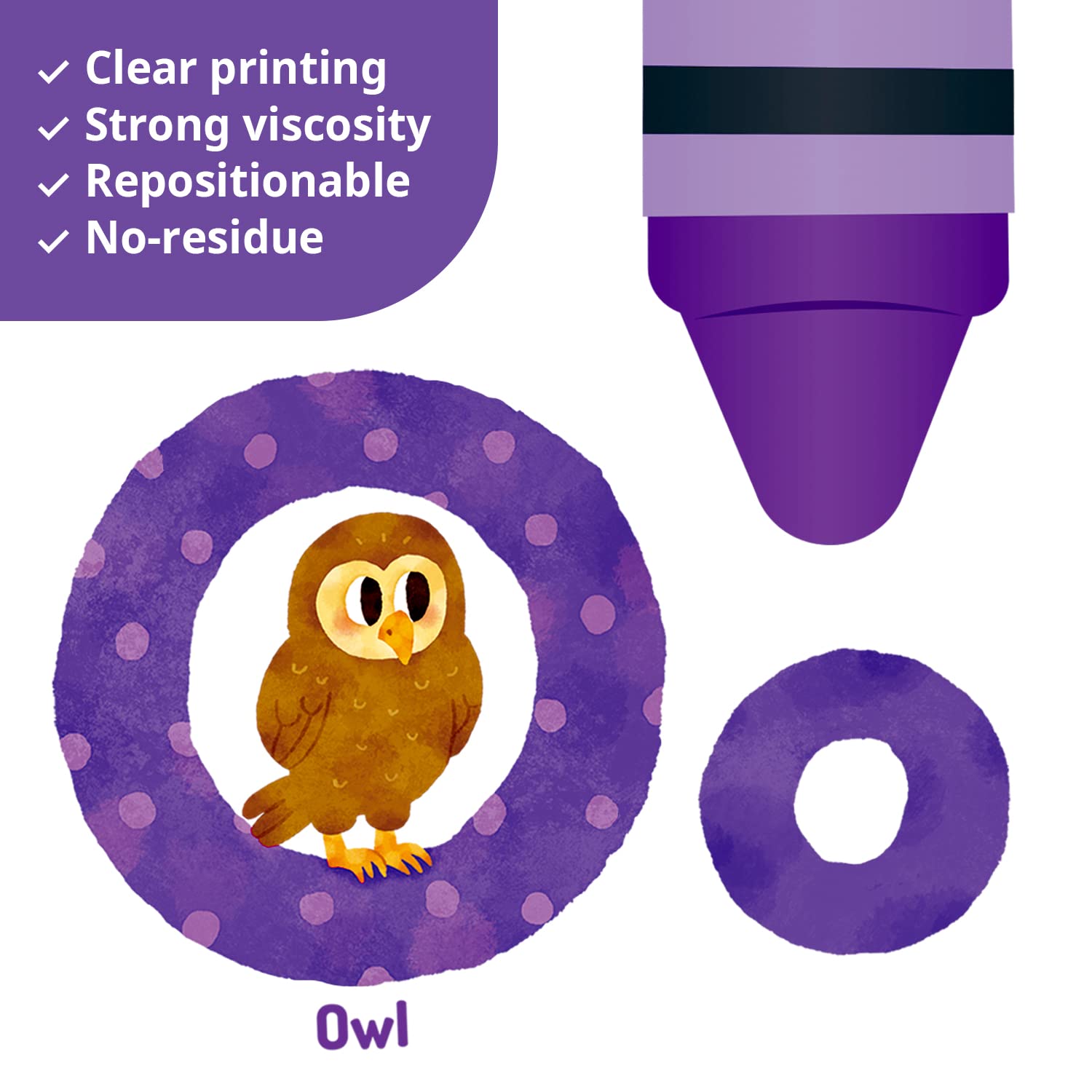 DECOWALL DS-8044 removable decals are easy to reposition without wall damage