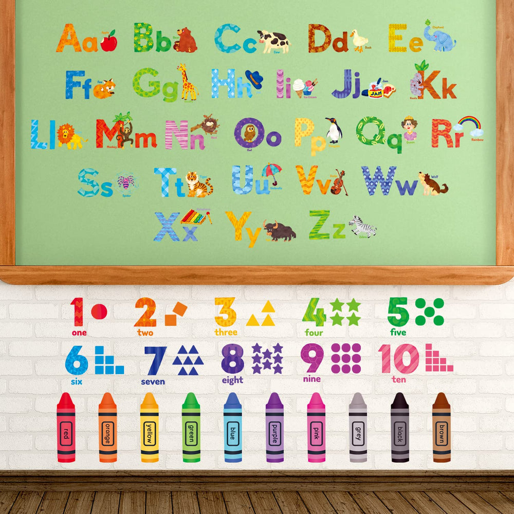 DECOWALL DS-8044 alphabet decals promote interactive learning on any smooth surface