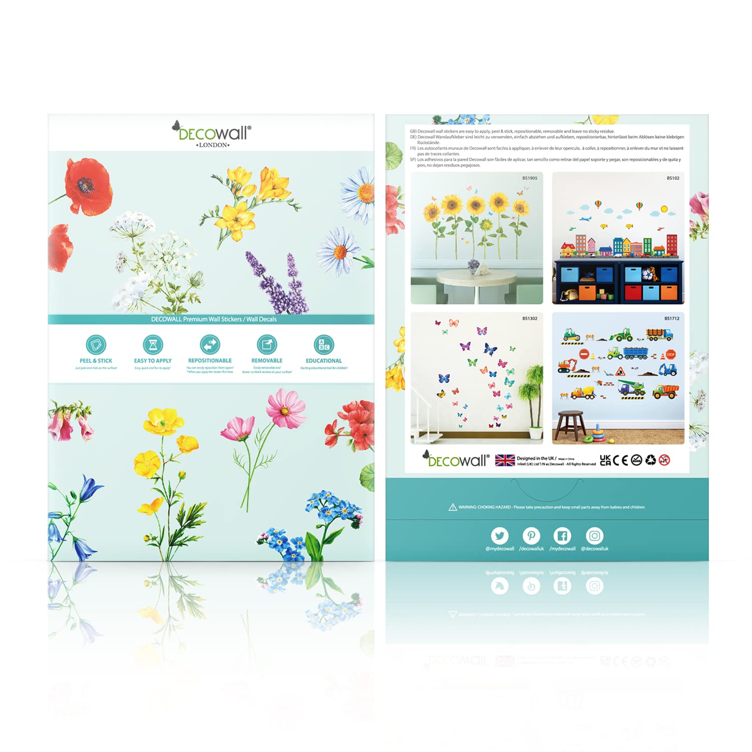 DECOWALL DS-8047 Peel-and-stick décor for kid-friendly spaces.