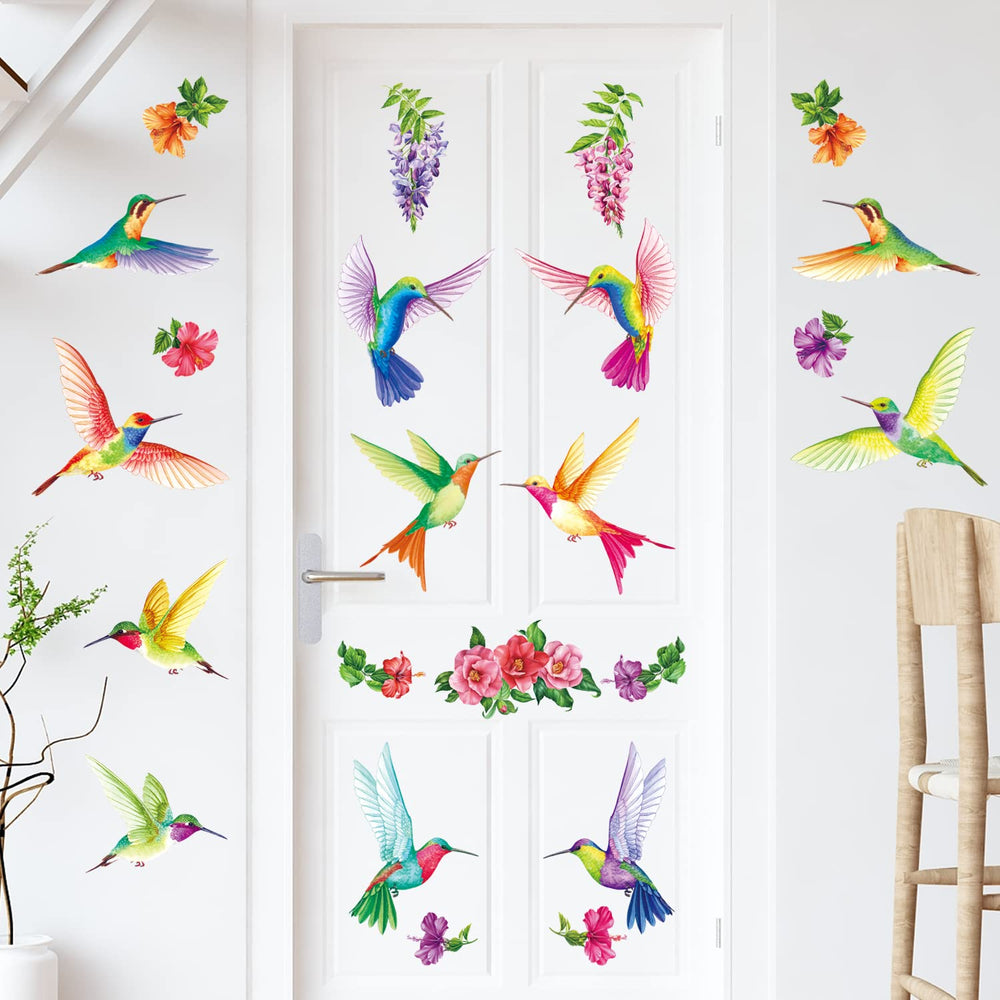 DECOWALL DS-8060 vibrant birds and leaves wall stickers foster lively, inviting rooms