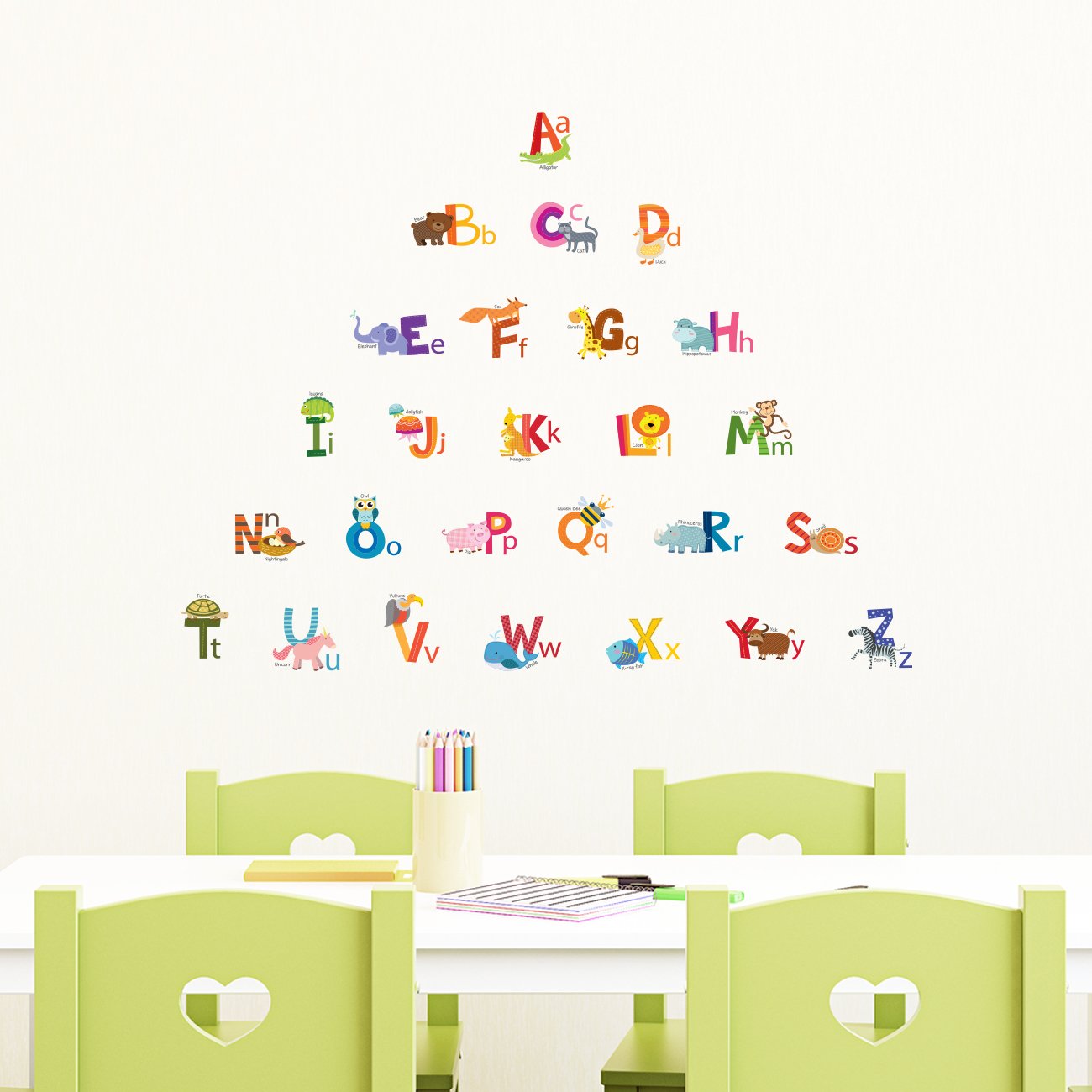 DECOWALL DS4-8002 kids nursery decor stickers brighten rooms without painting or mess.