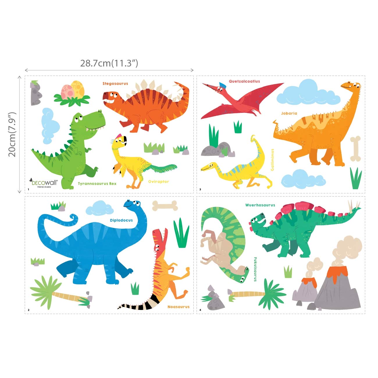 DECOWALL DS4-8032 kids room decor enhances learning through playful imagery.