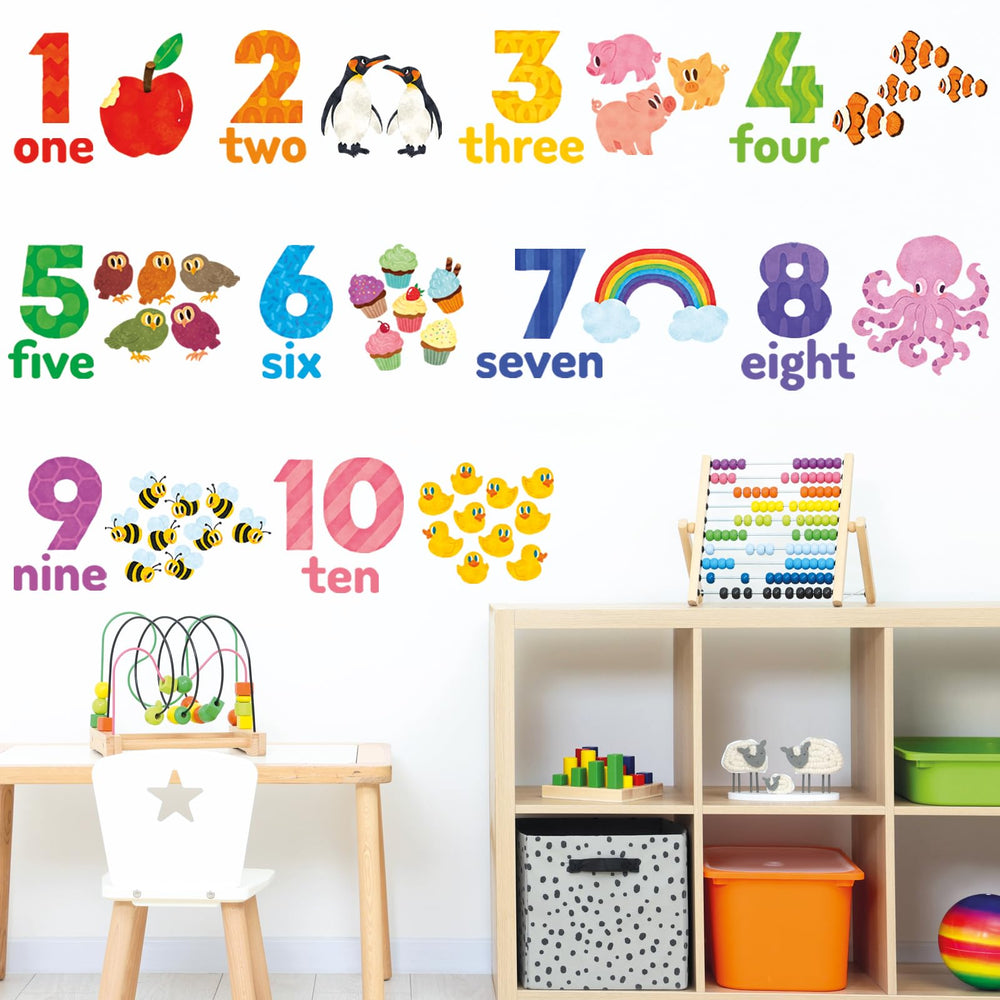 DECOWALL DS6-2020 counting 1 to 10 numerals for classroom learning