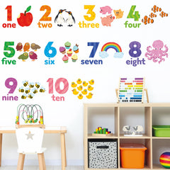 DECOWALL DS6-2020 counting 1 to 10 numerals for classroom learning