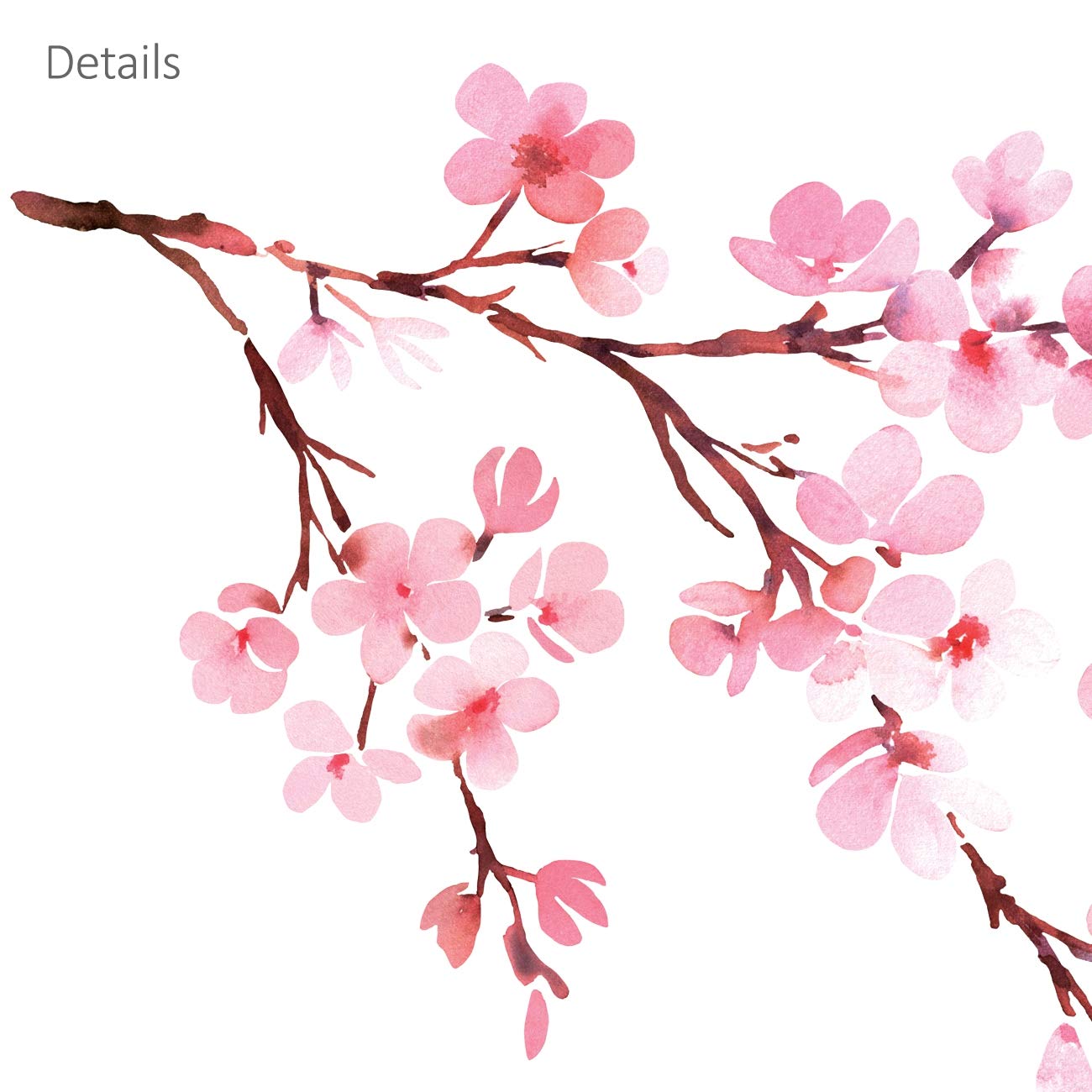 DECOWALL DS6 watercolor blossoms peel and stick panel simplifies room updates without mess.