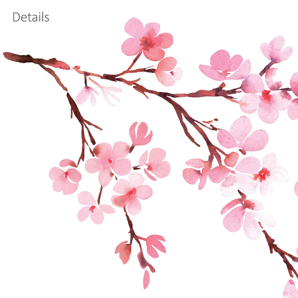 DECOWALL DS6 watercolor blossoms peel and stick panel simplifies room updates without mess.