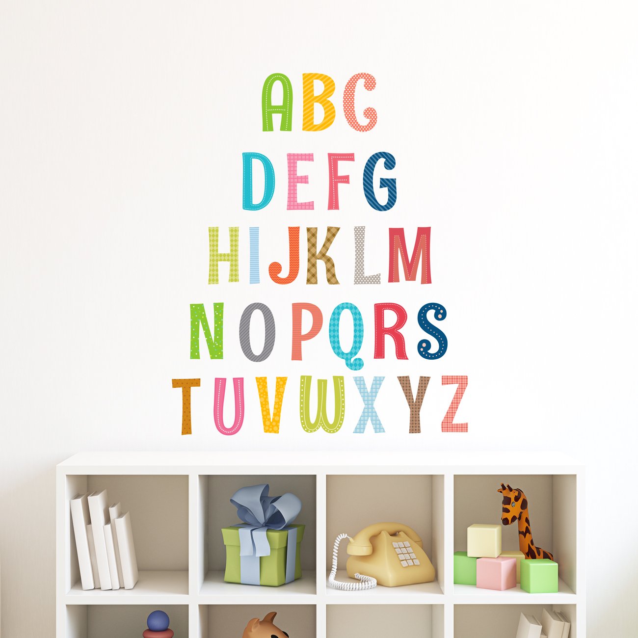 DECOWALL DS8-1701A ABC letters wall decals for kids' bedroom