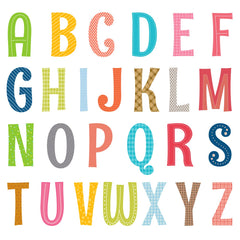 DECOWALL DS8-1701A uppercase alphabet wall stickers brighten learning and room decor