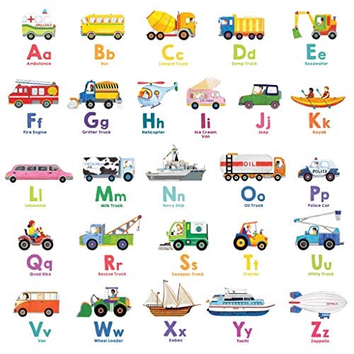 Decowall DS8-2005N vehicle stickers collection boosts imaginative play and organization.