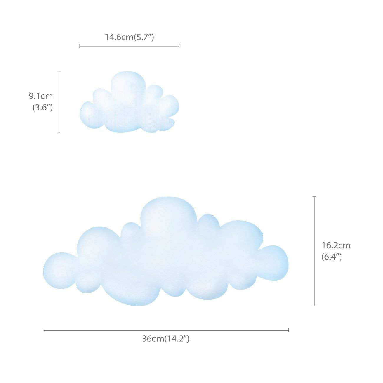 DECOWALL DS9-1702 cloud decals in nine sheets for customization.