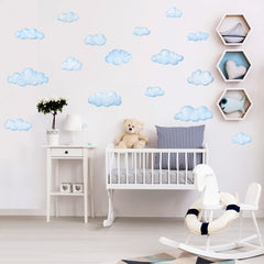 DECOWALL clouds nursery decor transforms a baby room into a soft space.