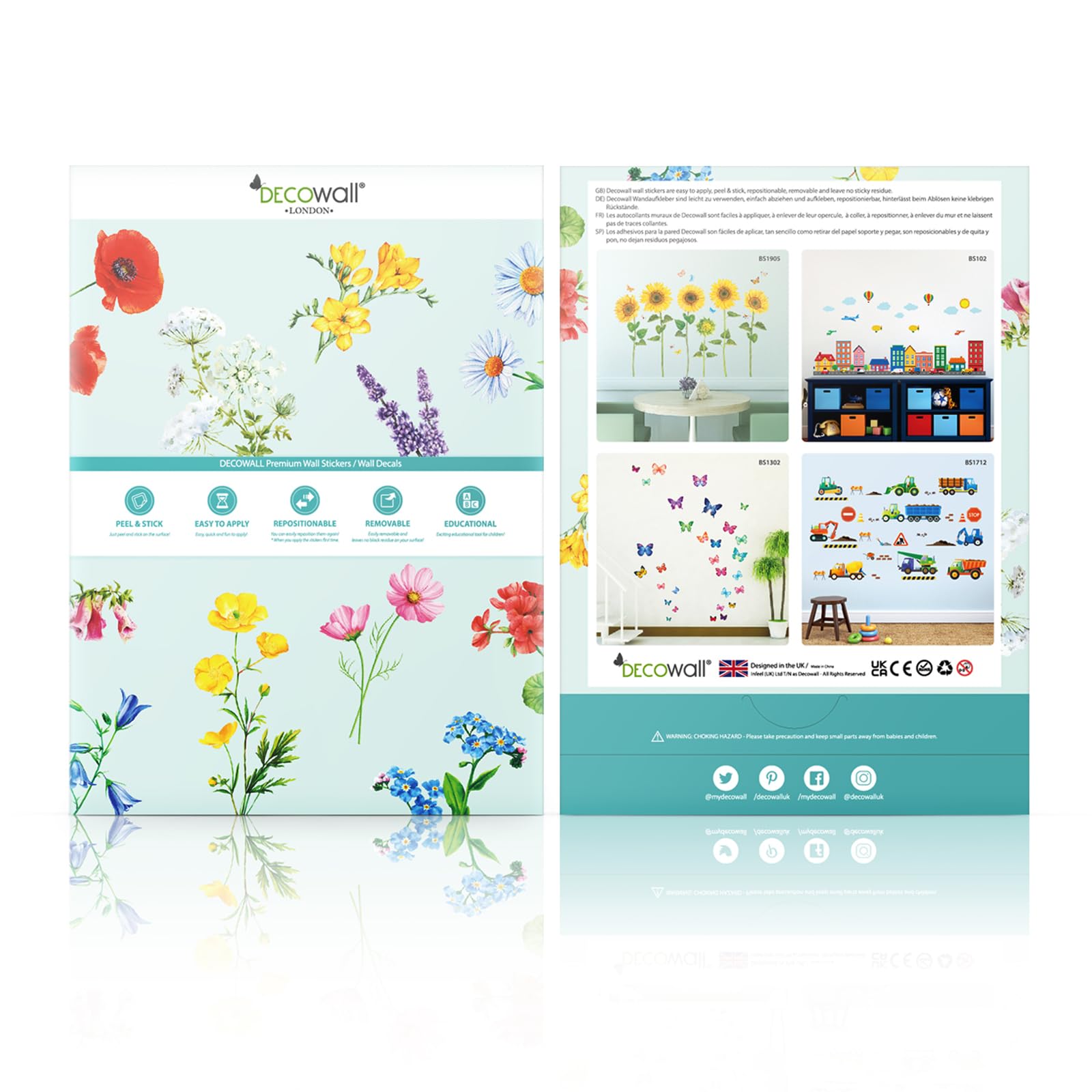 DECOWALL DS9-4003 dimension sheets enable consistent wall layouts.