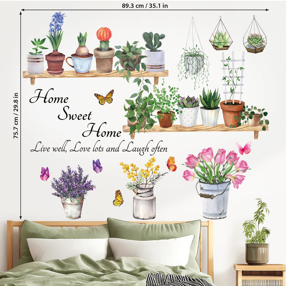 DECOWALL DS9-8055 colorful vines decor adds vibrant ambiance