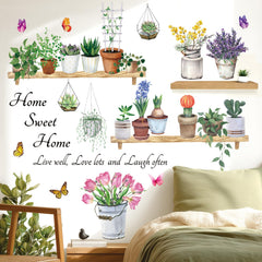 DECOWALL DS9-8055 green leaves wall sticker nursery for playful, colorful décor