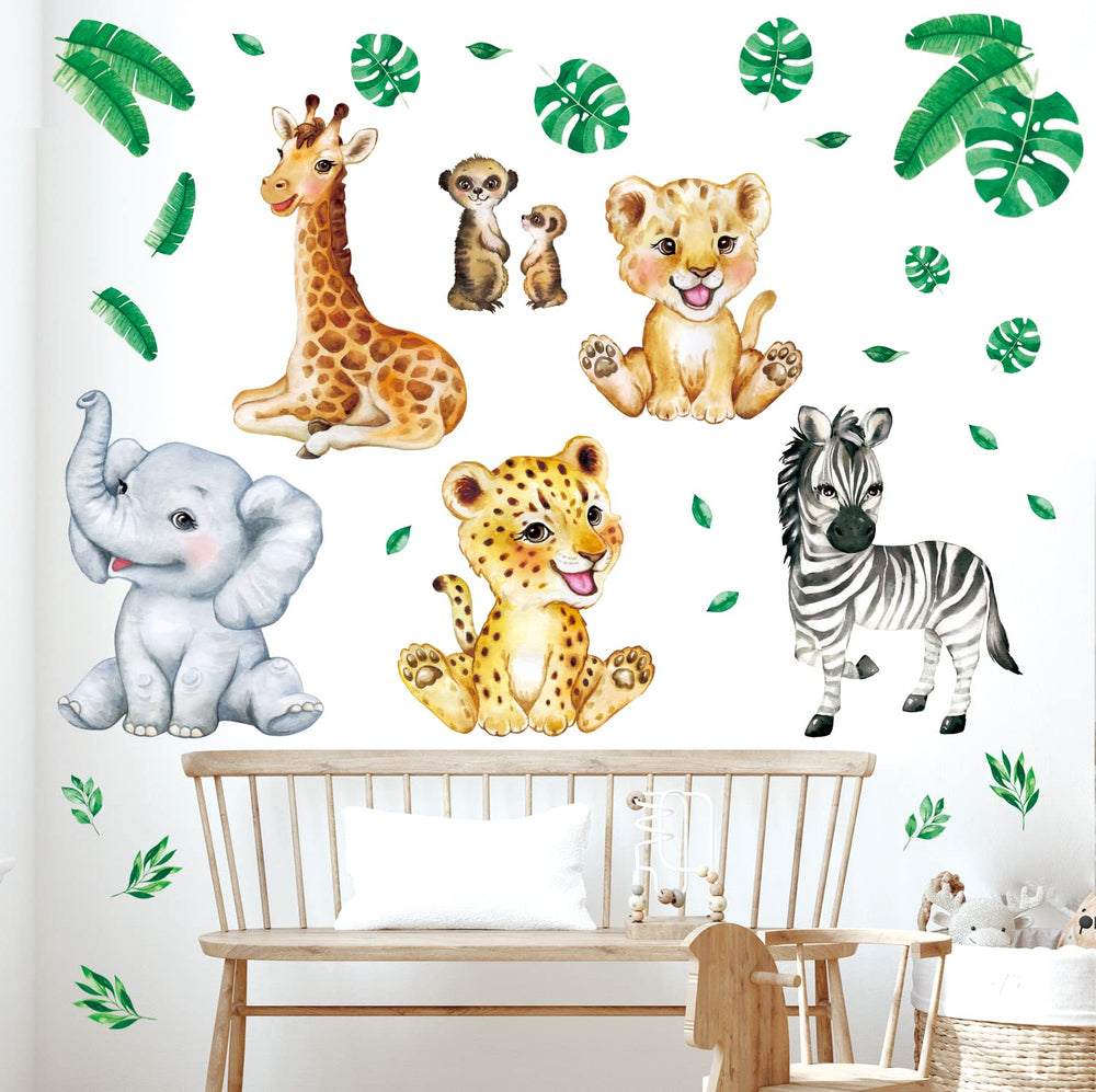 DECOWALL DS9-8067 Giraffe sticker brings height and whimsy to a playroom.