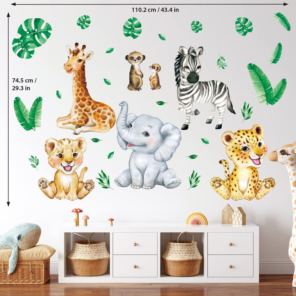 DECOWALL DS9-8067 Zebra sticker provides high-contrast visuals for early sensory development.