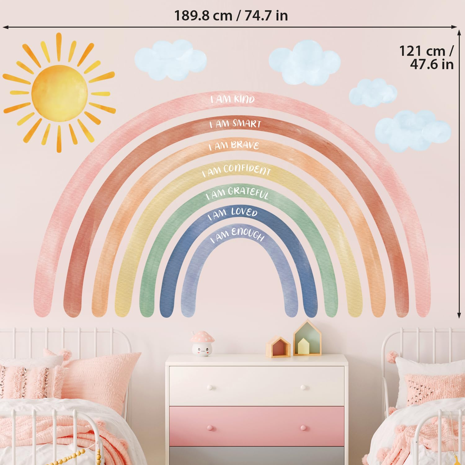 DECOWALL FH4-2432 versatile-surface decals work on walls, tiles, and more.