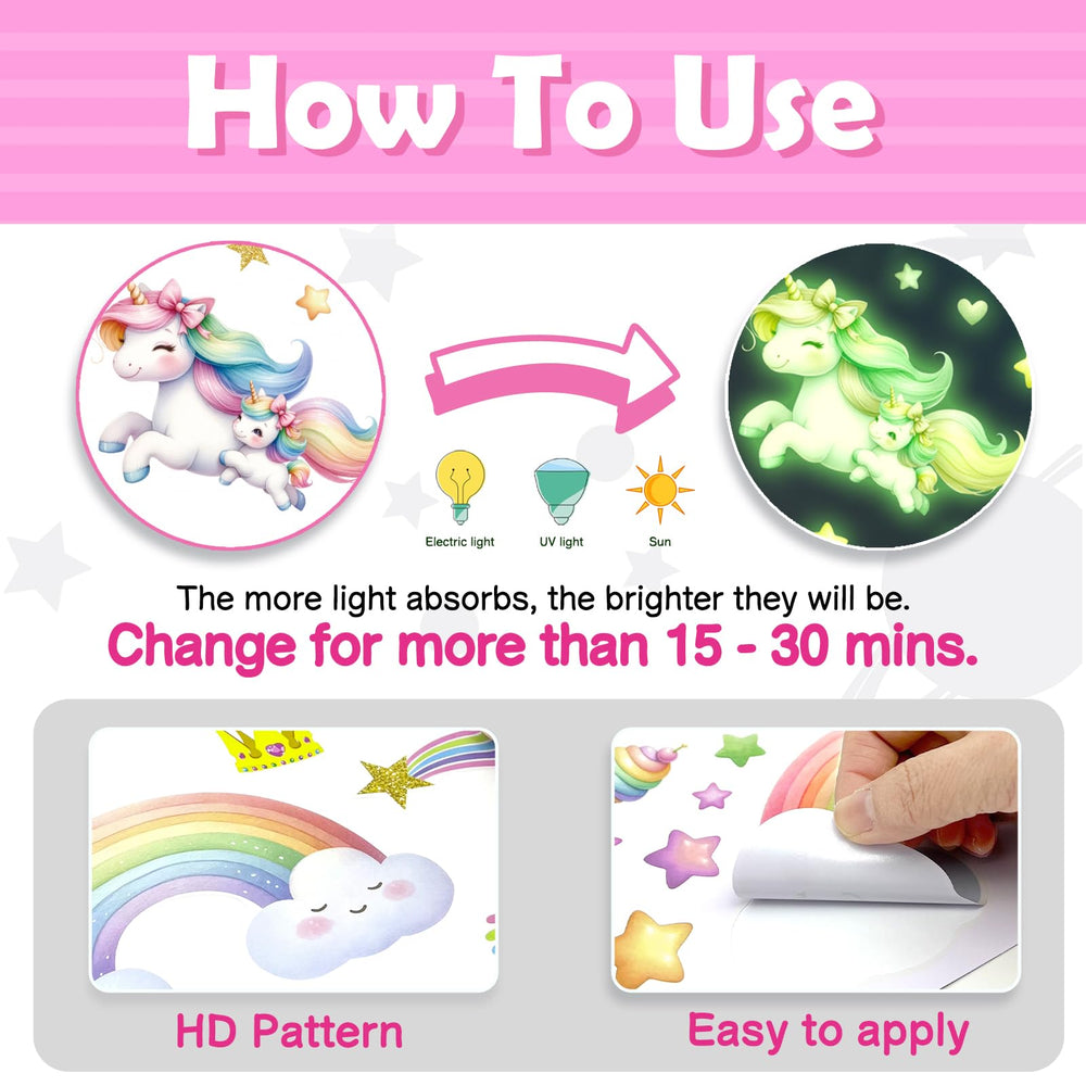 DECOWALL GDS4-8089 bedroom décor glow decal brightens kids' rooms with a soft luminescent accent.