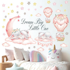 DECOWALL moon-stars kids decals for instant nursery decor, easy to reposition.