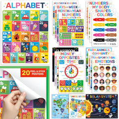 DECOWALL PS-01 alphabet poster boosts early literacy and classroom decor