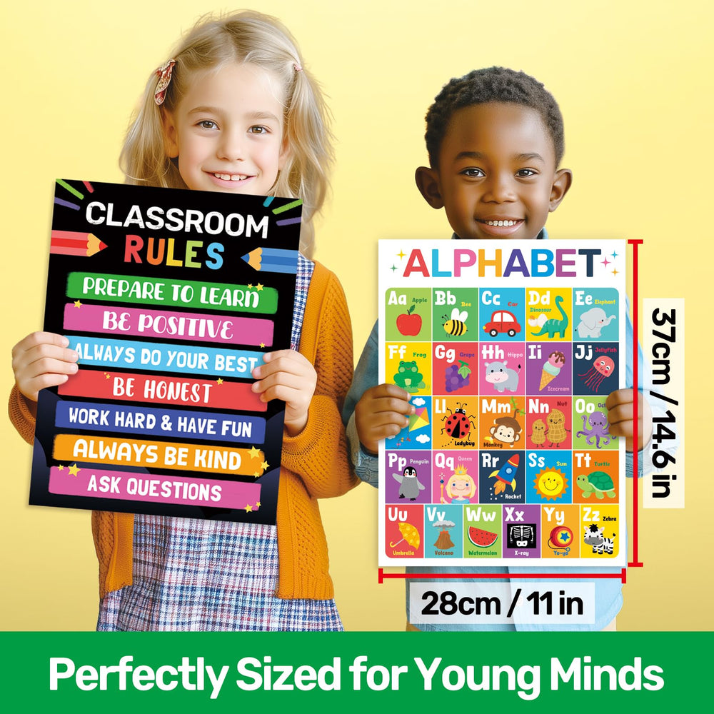DECOWALL PS-01 learning-chart abc-poster offers a comprehensive classroom reference