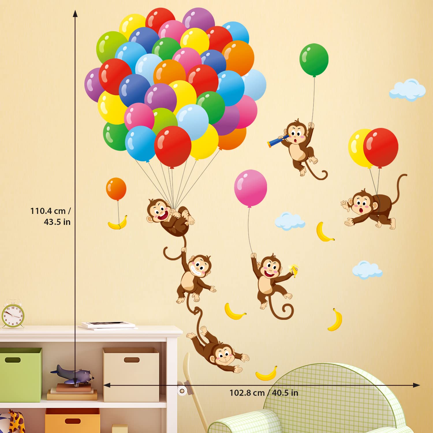 DECOWALL SG-2202 colorful-kids-bedroom-decor brings vibrant color to nurseries and playrooms