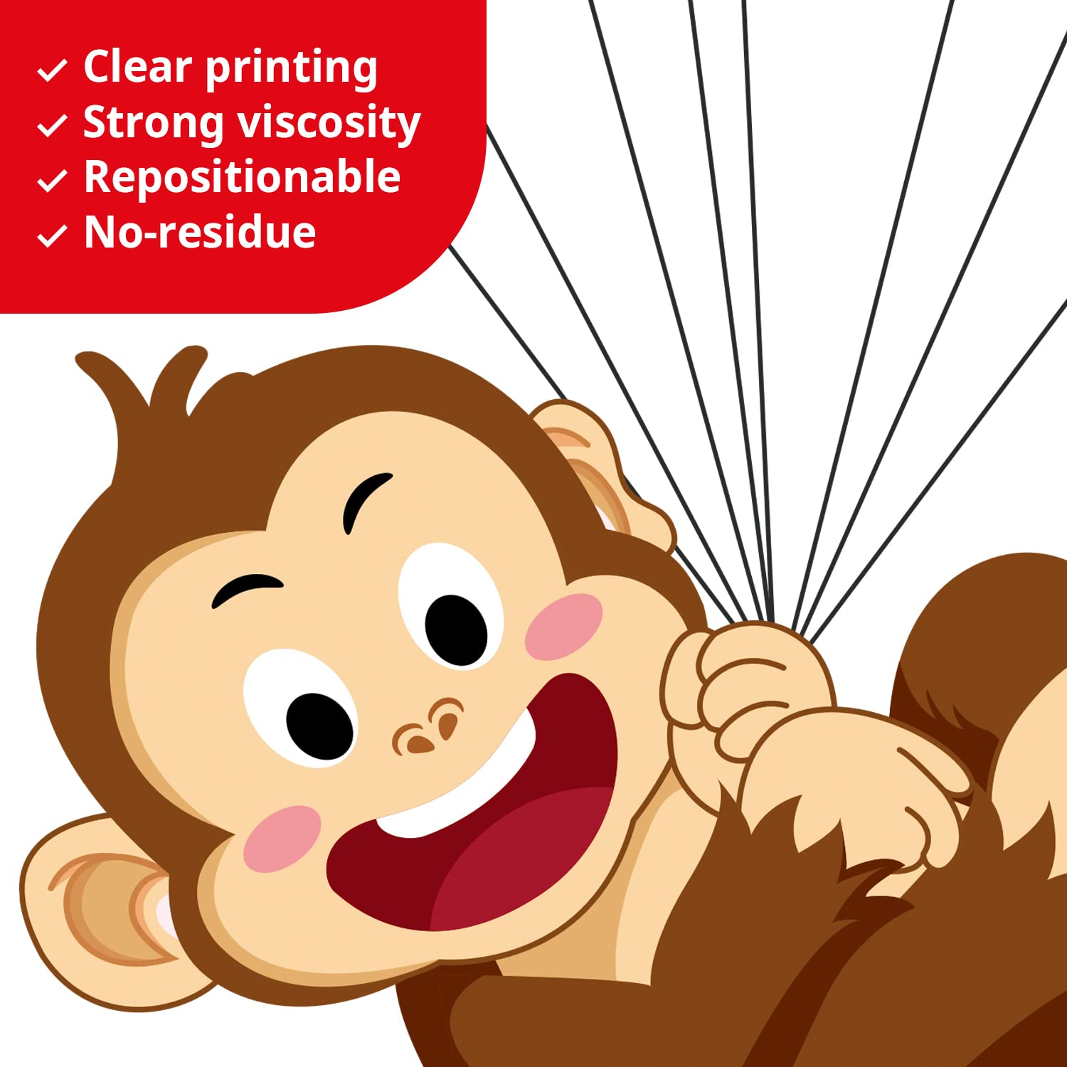 DECOWALL SG-2202 playful-wall-art-monkeys by DECOWALL illustrators enhances room with quality wall art