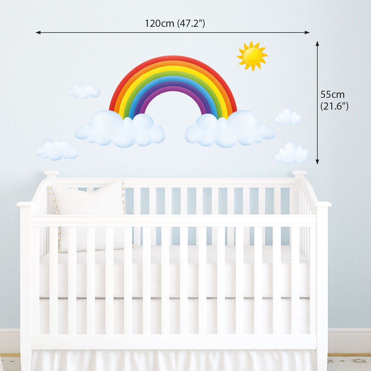 DECOWALL SG2-1713 wall decal cloud scene ideal for nursery learning and gentle storytelling