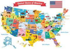 DECOWALL SG2-1906 Animal World wall sticker adds bright, kid-friendly visuals for playful learning.