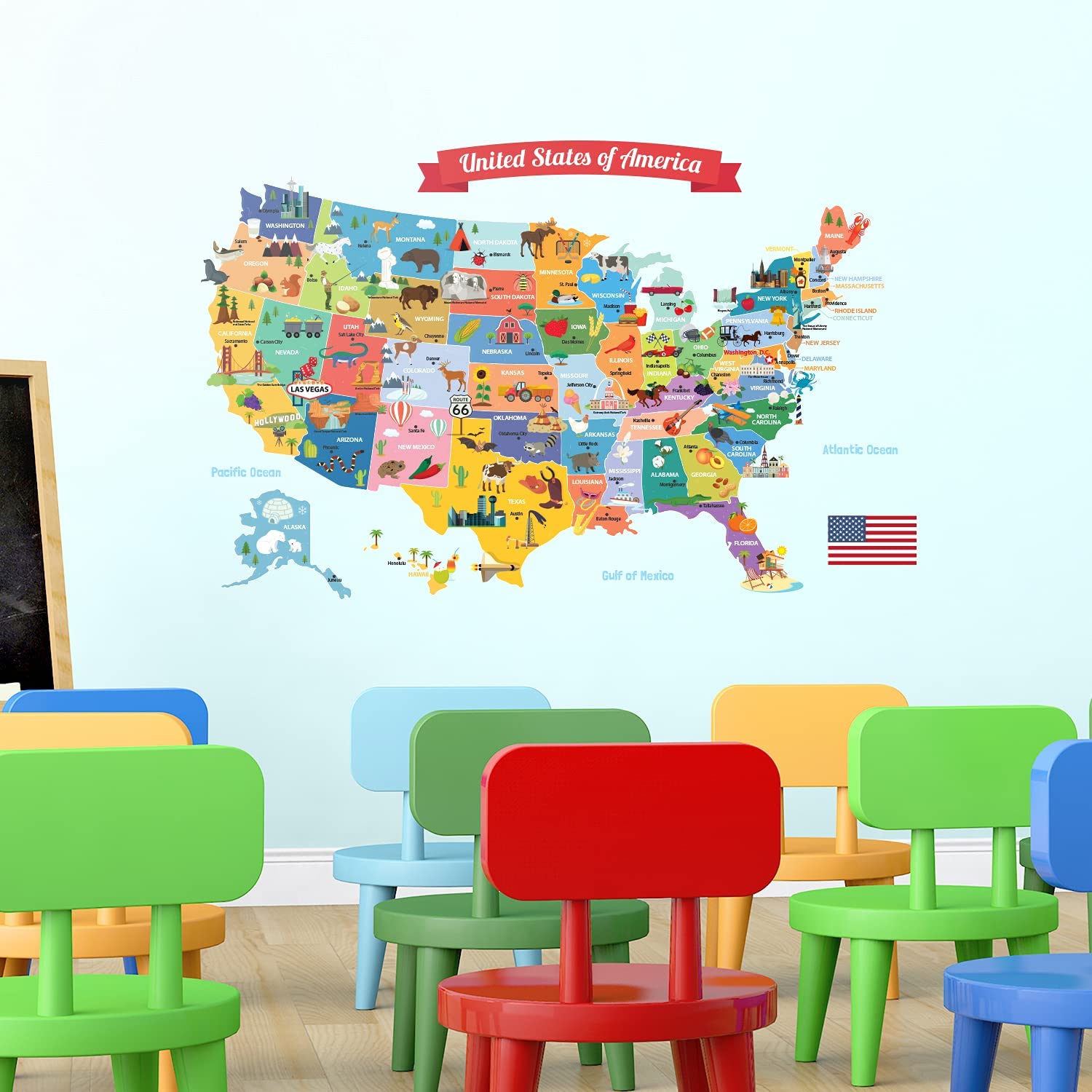 DECOWALL SG2-1906 bedroom decor animals creates cozy, engaging ambiance.