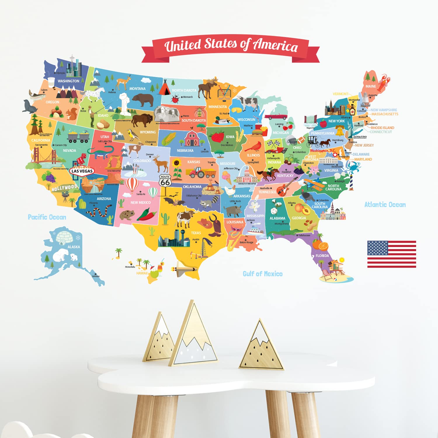DECOWALL SG2-1906 colorful animal world wall sticker fuels imaginative play.