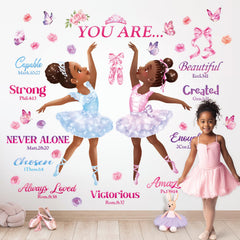 DECOWALL SG2-2319 Afro art women wall decal adds bold character to kids' rooms.