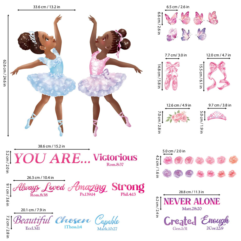 DECOWALL SG2-2319 Inspirational women wall art brings empowerment to bedrooms and study corners.