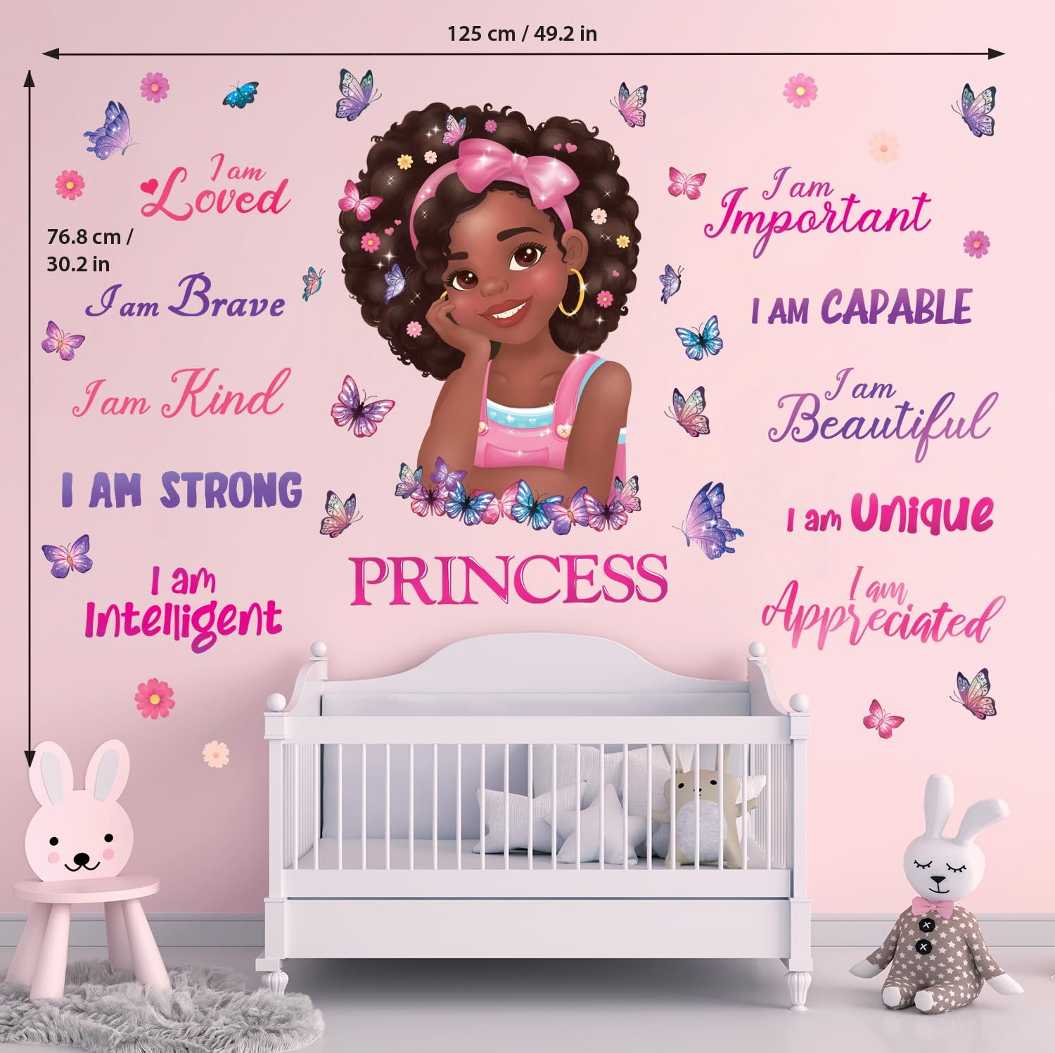 DECOWALL SG2-2405 playroom decor set designed for easy, peel-and-stick application.