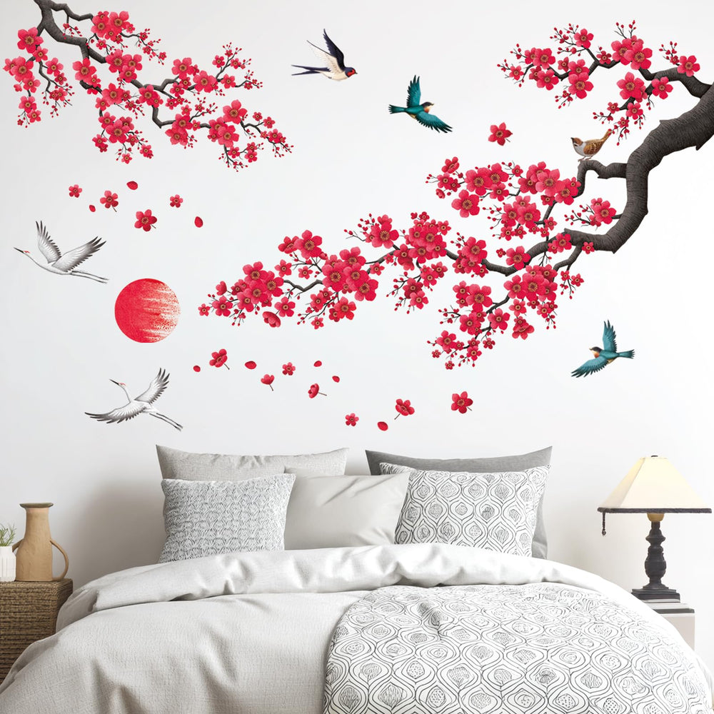 DECOWALL SG2-2406 birds and sun scene wall decal for playful kids room decor