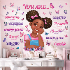 DECOWALL SG2-2502 Butterfly accents pair with verses for nursery charm