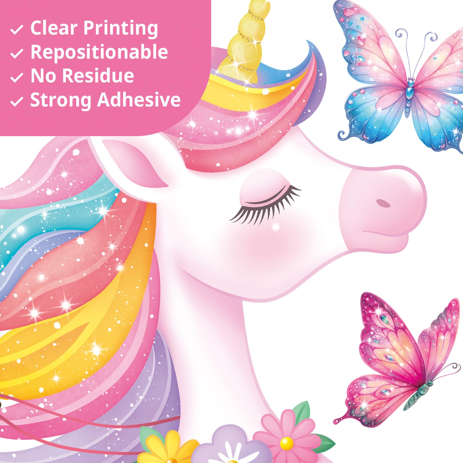 DECOWALL SG2-2503 easy peel-and-stick action with no tools required.