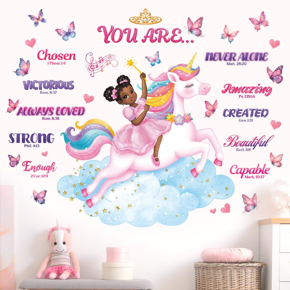 DECOWALL SG2-2503 Bible verse wall art stickers for classrooms and playrooms, vibrant colors.