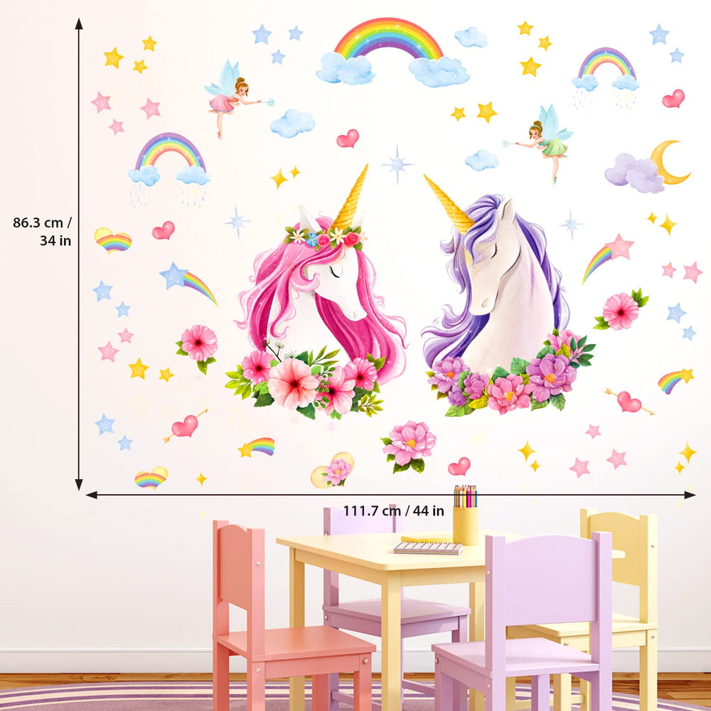 DECOWALL SG-2105 living room unicorn decals add whimsy and quick transformation