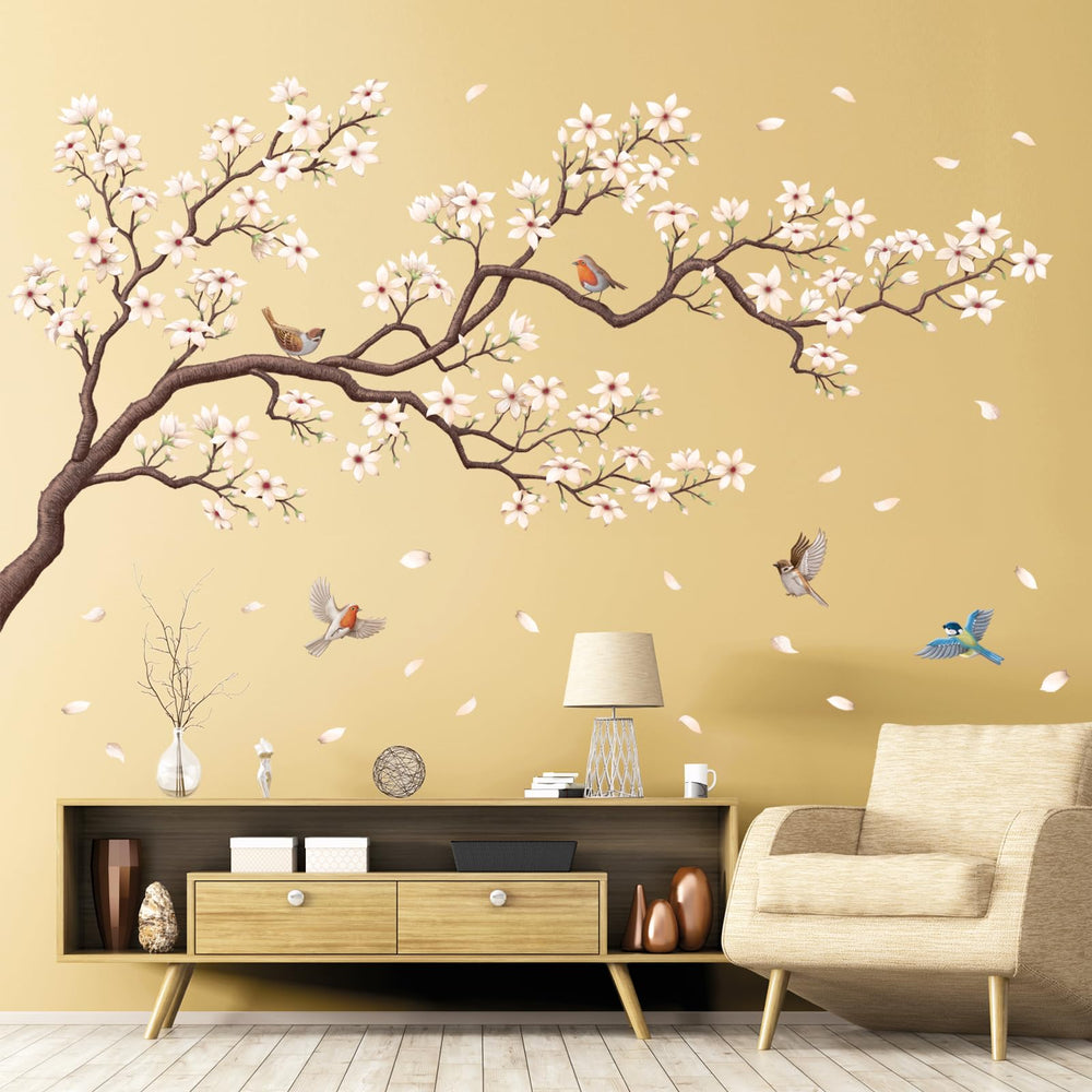 DECOWALL SG4-2213 Floral bird wall art creates nature-inspired focal points for living areas.