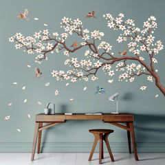 DECOWALL SG4-2317 cherry blossom wall sticker brightening kids' rooms