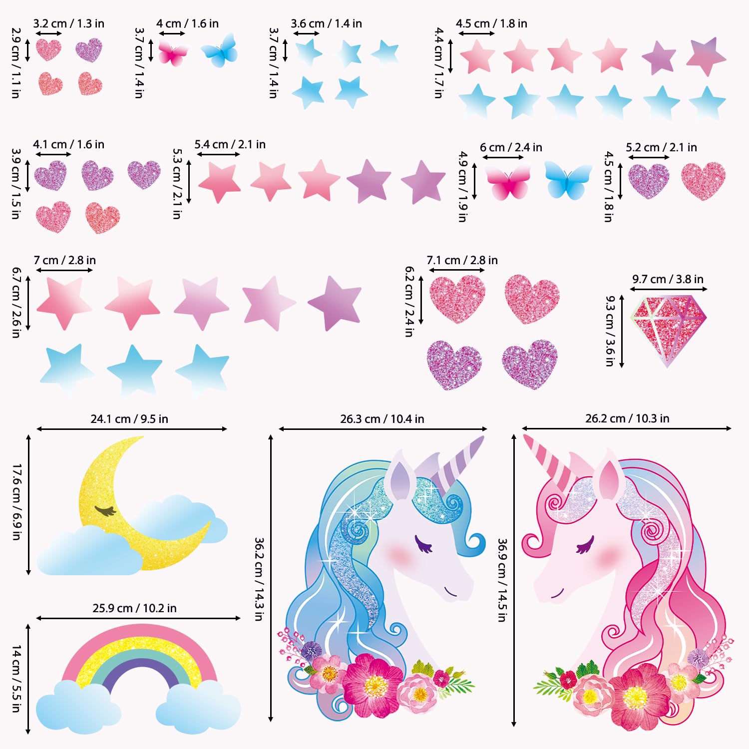 Decowall unicorn wall stickers school-friendly décor with color and fun.