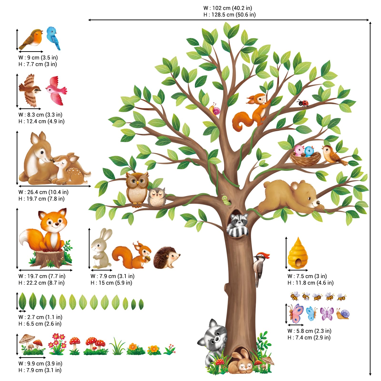 DECOWALL Woodland birds decal introduces gentle motion and color to walls.