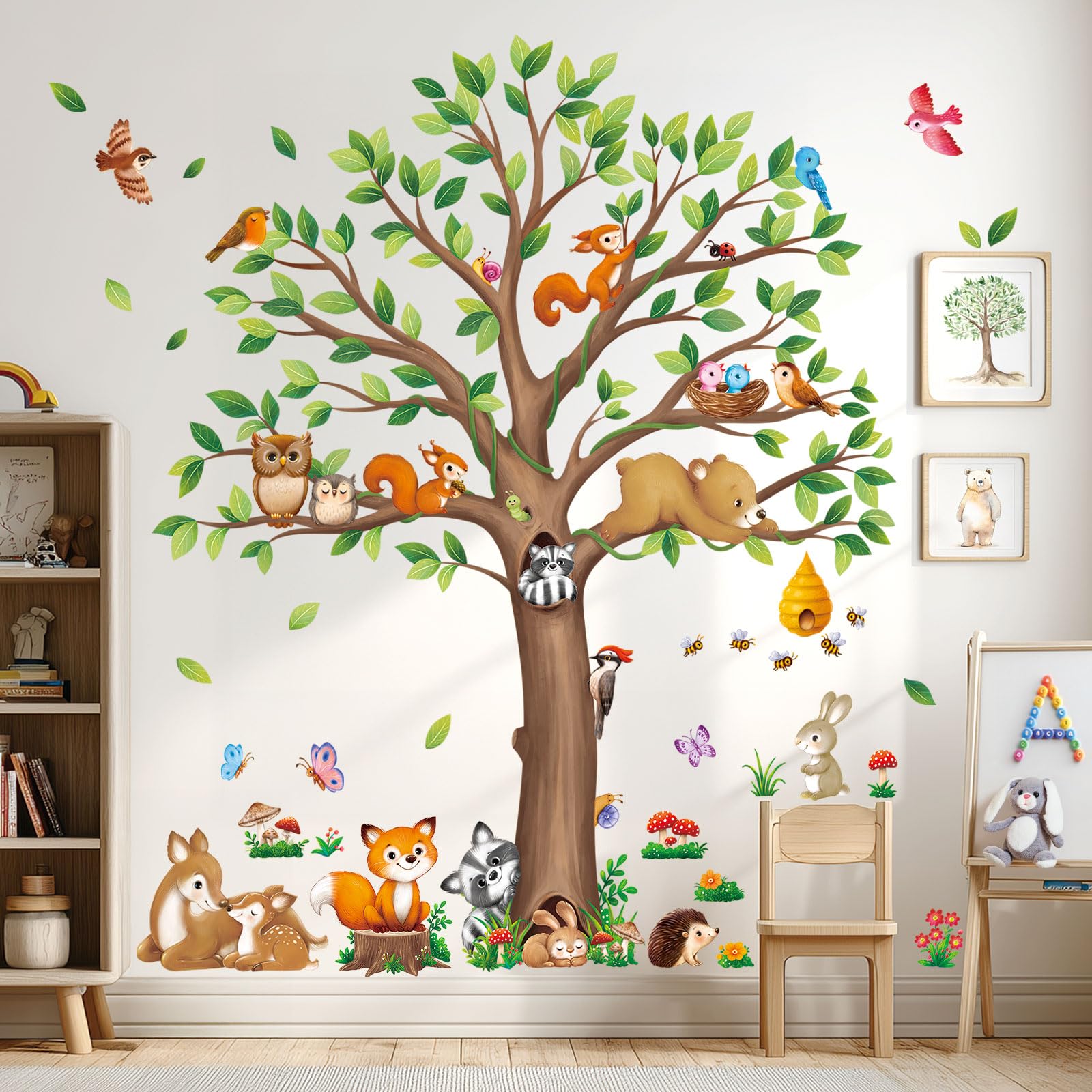 DECOWALL Woodland fox decal adds friendly character for imaginative play.