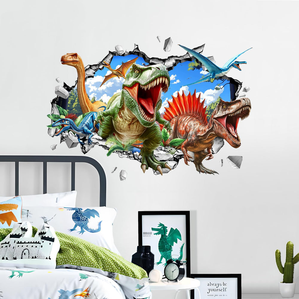 Decvictor 3D decal features pterosaurs in flight, ideal for ceiling to wall drama.