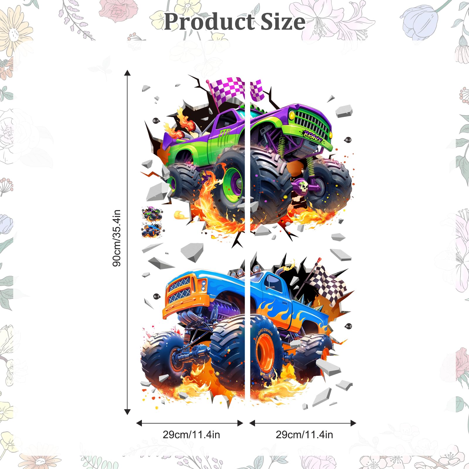 Decvictor 3D Racing Car wall decal is removable and waterproof for versatile spaces.