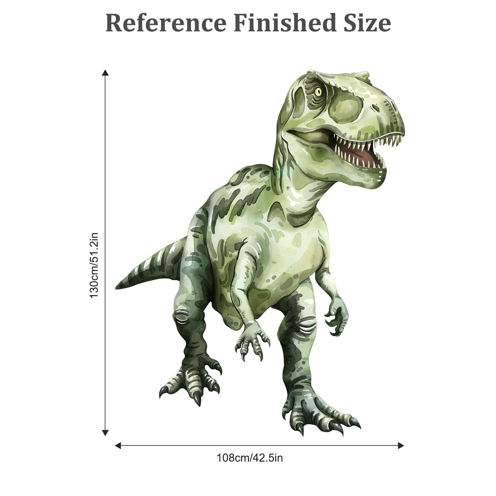 Decvictor tyrannosaurus release-paper backing shows easy removal without wall damage.