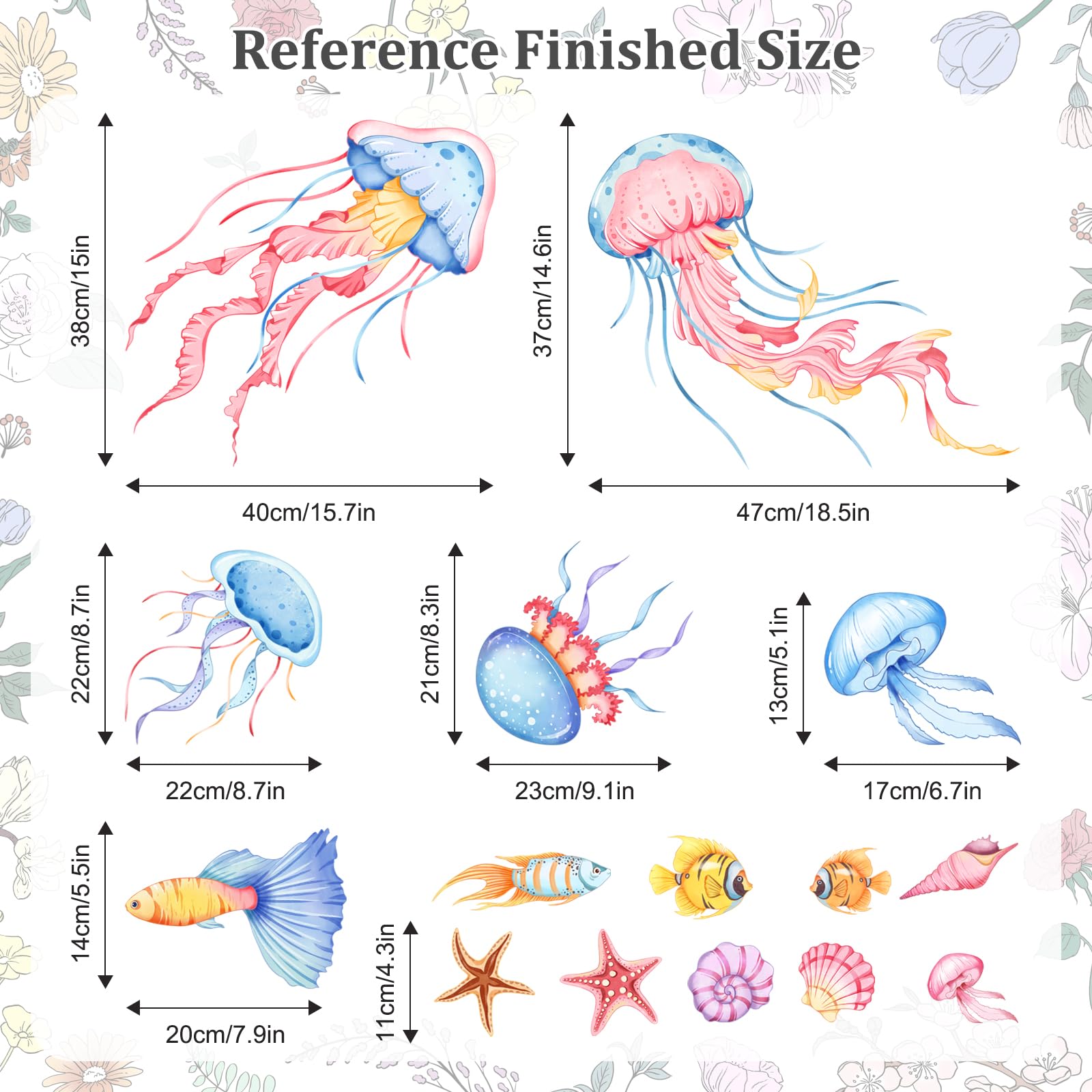 Decvictor jellyfish decal glow effect enhances underwater ambiance