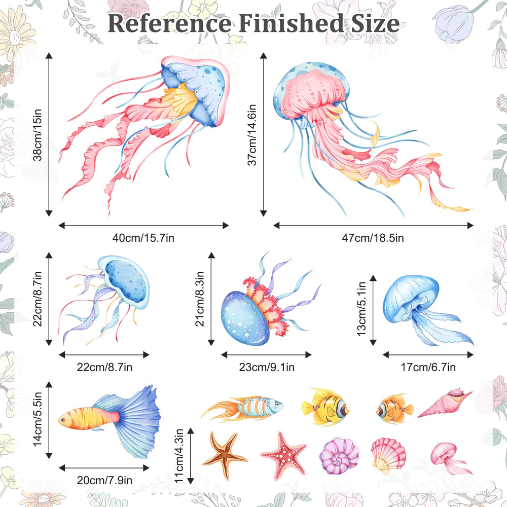 Decvictor jellyfish decal glow effect enhances underwater ambiance