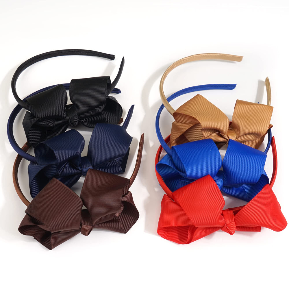 DED 16 Pack Hair Bows 4-inch bow detail presents bold accessory for dress-up moments.